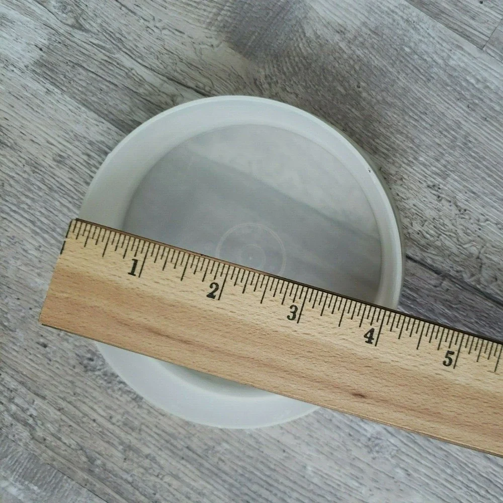 TUPPERWARE 4 inch 1/4 lb Hamburger Burger Press 882 884 lid Seal 6 Keepers